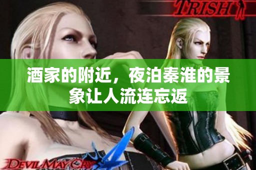 酒家的附近，夜泊秦淮的景象让人流连忘返