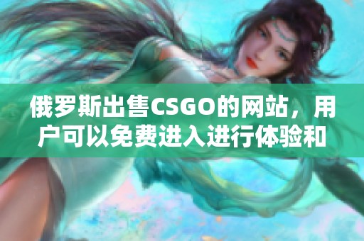 俄罗斯出售CSGO的网站，用户可以免费进入进行体验和购买