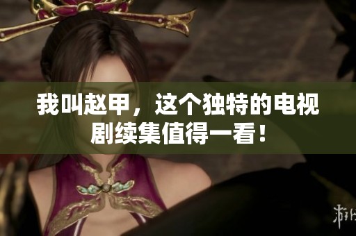 我叫赵甲，这个独特的电视剧续集值得一看！