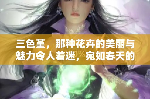 三色堇，那种花卉的美丽与魅力令人着迷，宛如春天的色彩。