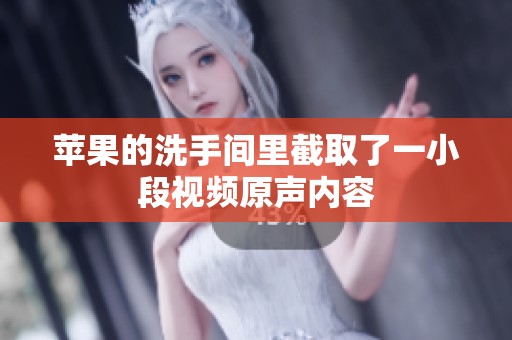 苹果的洗手间里截取了一小段视频原声内容