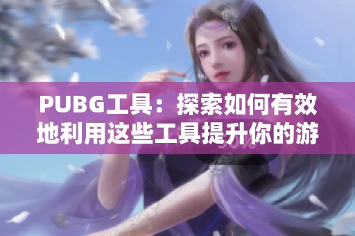 PUBG工具：探索如何有效地利用这些工具提升你的游戏体验