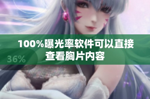 100%曝光率软件可以直接查看胸片内容
