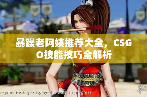 暴躁老阿姨推荐大全，CSGO技能技巧全解析