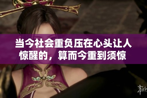 当今社会重负压在心头让人惊醒的，算而今重到须惊 你是否有同感？