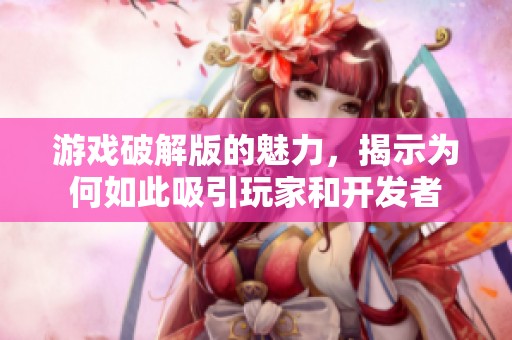 游戏破解版的魅力，揭示为何如此吸引玩家和开发者