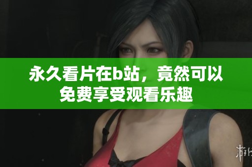 永久看片在b站，竟然可以免费享受观看乐趣