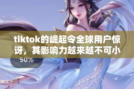 tiktok的崛起令全球用户惊讶，其影响力越来越不可小觑