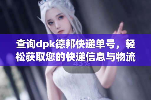 查询dpk德邦快递单号，轻松获取您的快递信息与物流动态