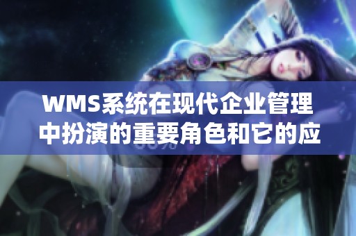 WMS系统在现代企业管理中扮演的重要角色和它的应用价值分析