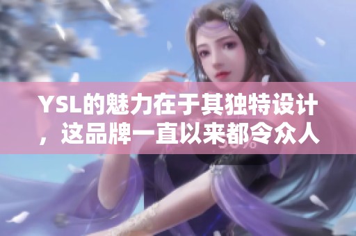 YSL的魅力在于其独特设计，这品牌一直以来都令众人追随。