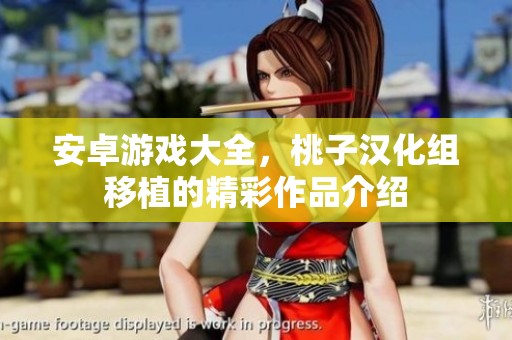 安卓游戏大全，桃子汉化组移植的精彩作品介绍