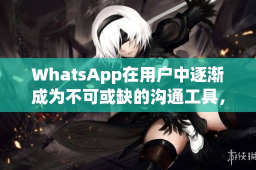 WhatsApp在用户中逐渐成为不可或缺的沟通工具，使用率持续上升。