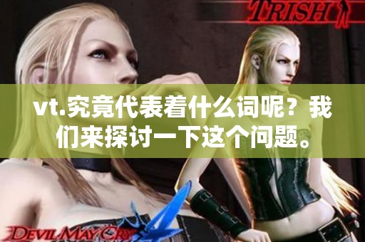 vt.究竟代表着什么词呢？我们来探讨一下这个问题。