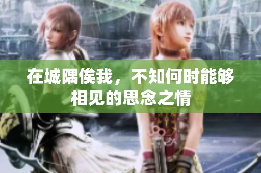 在城隅俟我，不知何时能够相见的思念之情