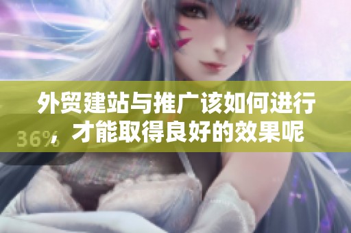 外贸建站与推广该如何进行，才能取得良好的效果呢