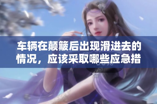 车辆在颠簸后出现滑进去的情况，应该采取哪些应急措施呢