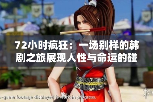 72小时疯狂：一场别样的韩剧之旅展现人性与命运的碰撞