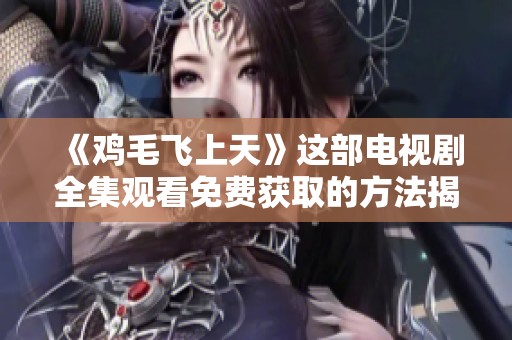 《鸡毛飞上天》这部电视剧全集观看免费获取的方法揭秘