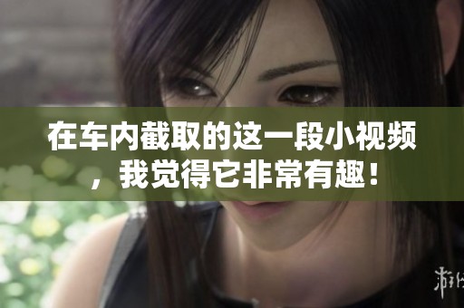 在车内截取的这一段小视频，我觉得它非常有趣！