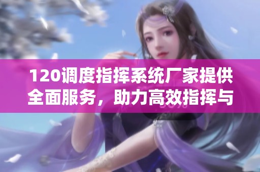 120调度指挥系统厂家提供全面服务，助力高效指挥与调度管理