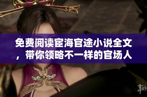 免费阅读宦海官途小说全文，带你领略不一样的官场人生
