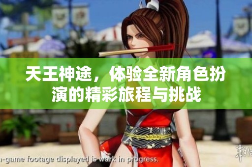 天王神途，体验全新角色扮演的精彩旅程与挑战