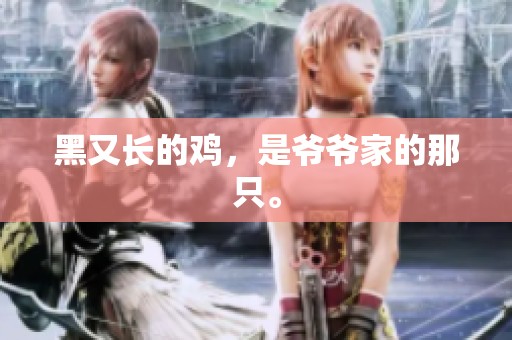 黑又长的鸡，是爷爷家的那只。