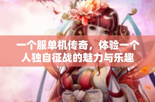 一个服单机传奇，体验一个人独自征战的魅力与乐趣