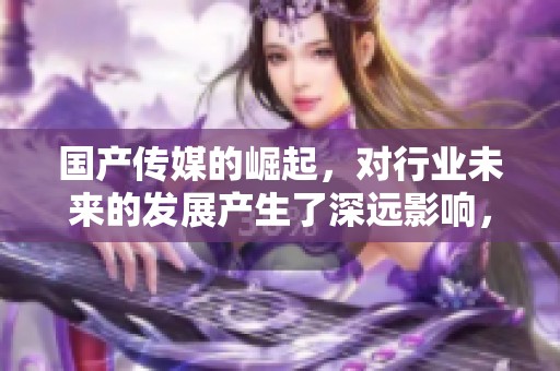 国产传媒的崛起，对行业未来的发展产生了深远影响，值得深入探讨和关注。