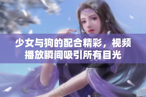 少女与狗的配合精彩，视频播放瞬间吸引所有目光