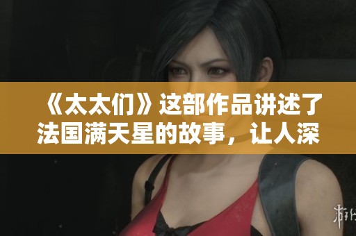 《太太们》这部作品讲述了法国满天星的故事，让人深思的情感与生活。