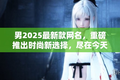 男2025最新款网名，重磅推出时尚新选择，尽在今天！
