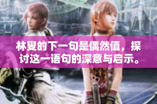 林叟的下一句是偶然值，探讨这一语句的深意与启示。