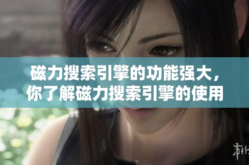 磁力搜索引擎的功能强大，你了解磁力搜索引擎的使用方法吗