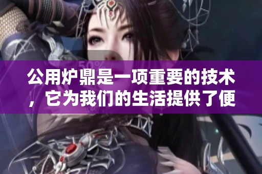 公用炉鼎是一项重要的技术，它为我们的生活提供了便利与效率。