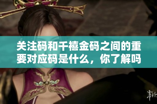 关注码和千禧金码之间的重要对应码是什么，你了解吗