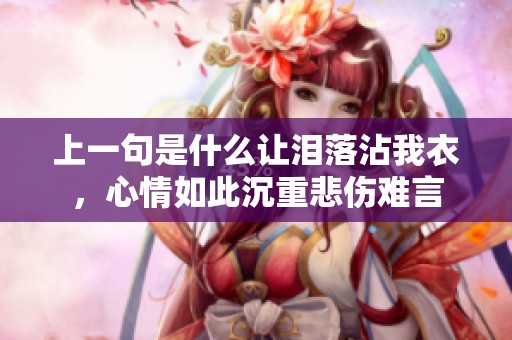 上一句是什么让泪落沾我衣，心情如此沉重悲伤难言