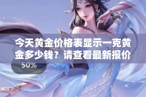 今天黄金价格表显示一克黄金多少钱？请查看最新报价。