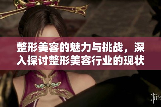 整形美容的魅力与挑战，深入探讨整形美容行业的现状与未来发展。