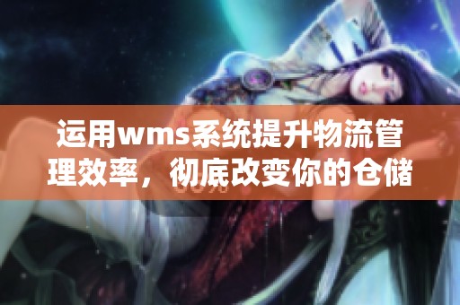 运用wms系统提升物流管理效率，彻底改变你的仓储流程
