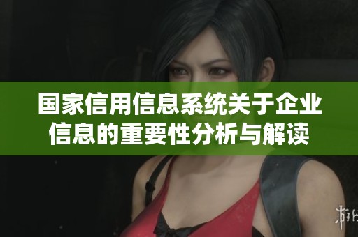 国家信用信息系统关于企业信息的重要性分析与解读