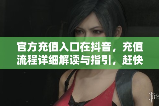 官方充值入口在抖音，充值流程详细解读与指引，赶快了解一下吧