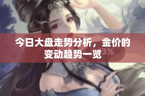 今日大盘走势分析，金价的变动趋势一览