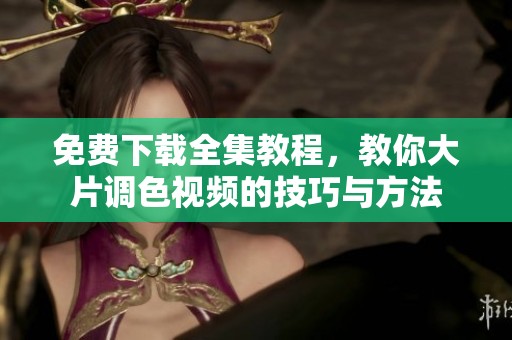 免费下载全集教程，教你大片调色视频的技巧与方法
