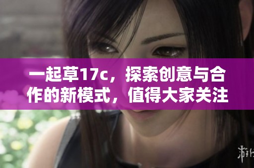 一起草17c，探索创意与合作的新模式，值得大家关注和参与