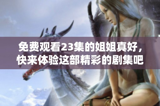 免费观看23集的姐姐真好，快来体验这部精彩的剧集吧！
