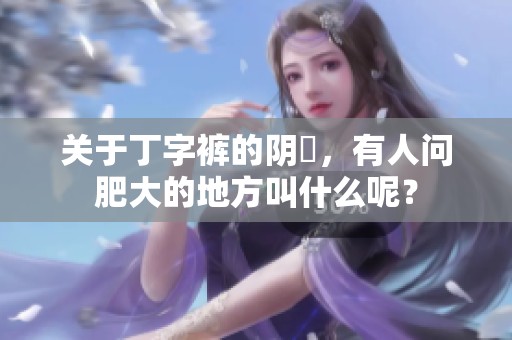 关于丁字裤的阴脣，有人问肥大的地方叫什么呢？