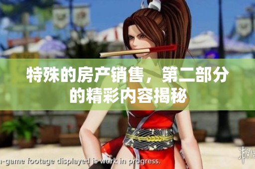 特殊的房产销售，第二部分的精彩内容揭秘