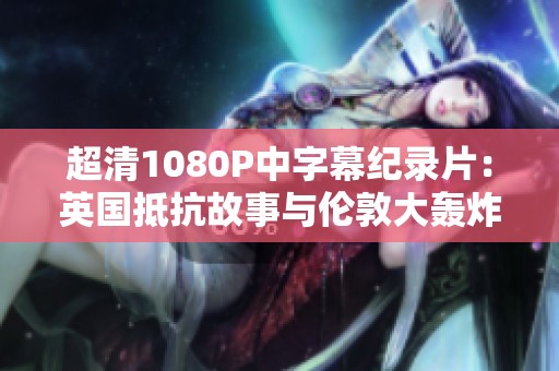 超清1080P中字幕纪录片：英国抵抗故事与伦敦大轰炸的历史回顾